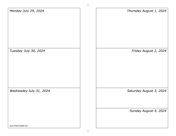 07/29/2024 Weekly Calendar-landscape Calendar