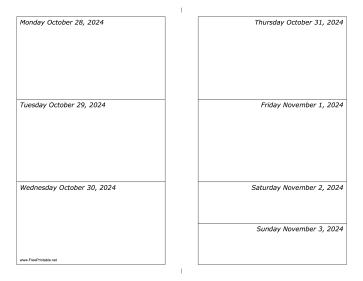 10/28/2024 Weekly Calendar-landscape Calendar