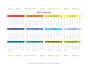 2024 Colorful Calendar calendar