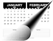 2024 Cute Scallop Calendar calendar