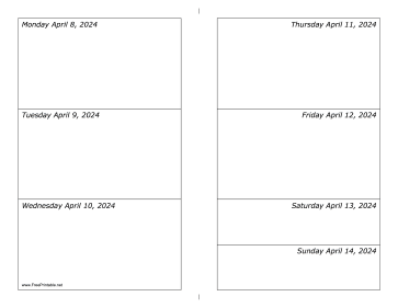 04/08/2024 Weekly Calendar-landscape Calendar