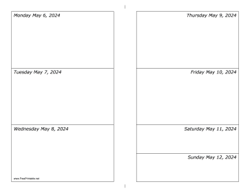 05/06/2024 Weekly Calendar-landscape Calendar