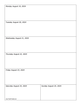 08/19/2024 Weekly Calendar-portrait Calendar