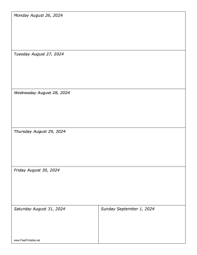 08/26/2024 Weekly Calendar-portrait Calendar