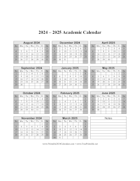 2024-2025 Academic Calendar Calendar