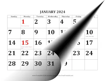 2024 Bold Print Calendar