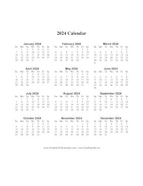 2024 Calendar One Page Vertical Calendar
