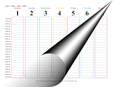 2024 Hourly Calendar Calendar