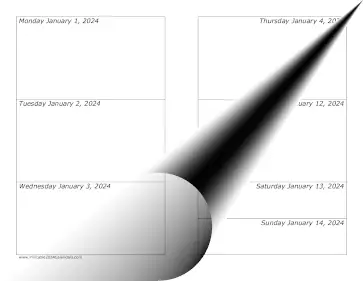 2024 Weekly Calendar-landscape Calendar
