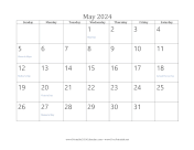 May 2024 Calendar