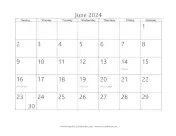 June 2024 Calendar calendar