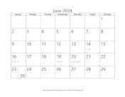 June 2024 Calendar