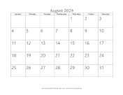 August 2024 Calendar calendar