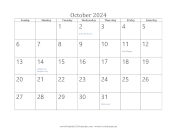 October 2024 Calendar