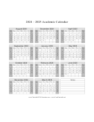 2024-2025 Academic Calendar calendar