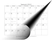 2024 Calendar with day-of-year and days-remaining-in-year