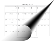 2024 Calendar with day-of-year and days-remaining-in-year