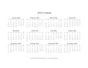 2024 Calendar on one page (horizontal)