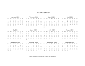 2024 Calendar One Page Horizontal calendar