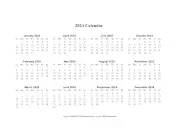 2024 Calendar (horizontal descending)