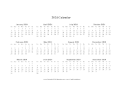 2024 Calendar (horizontal descending)