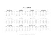 2024 Calendar (horizontal descending holidays in red)