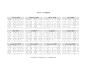 2024 Calendar One Page Horizontal Grid calendar