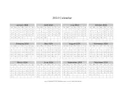 2024 Calendar (horizontal grid descending)