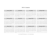 2024 Calendar (horizontal grid descending)