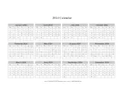 2024 Calendar One Page Horizontal Grid Descending Monday Start calendar