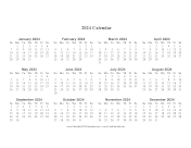 2024 Calendar One Page Large Horizontal calendar