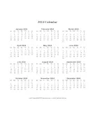 2024 Calendar One Page Vertical calendar