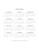 2024 Calendar One Page Vertical Descending calendar