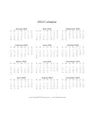 2024 Calendar (vertical descending holidays in red)