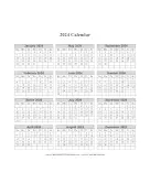 2024 Calendar (vertical grid)