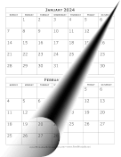 2024 Calendar Two Months Per Page calendar