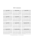 2024 Calendario en Una Pagina Vertical