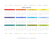 2024 Colorful Calendar calendar