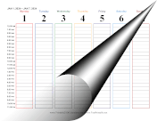 2024 Hourly Calendar calendar