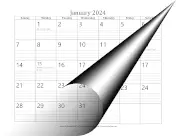 2024 Calendar with Lines